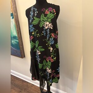 Sam Edelman Black Floral Sleeveless Dress